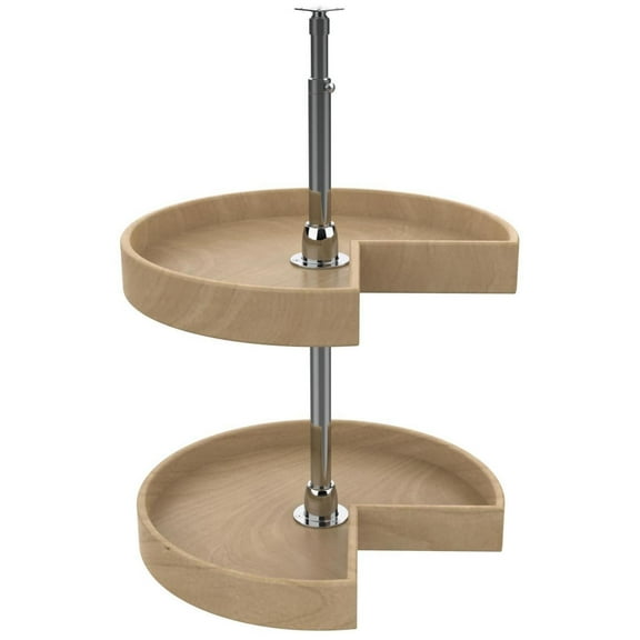 Rev-A-Shelf Ld-4Nw-472-18-1 Lazy Daisy Wood Double 2 Tier 18" Kidney Shaped Door Mount