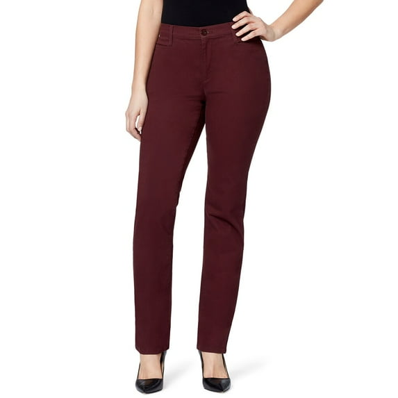 Women's Gloria Vanderbilt Amanda Classic Tapered Trouser Pants Port Wine