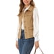 thumbnail image 5 of CHALECO SIN MANGAS DE SUEDE FALSO PARA MUJERES INSPIRE CHIC, CON BOTONES Y BOLSILLOS, TALLA M, COLOR CAQUI, 5 of 7