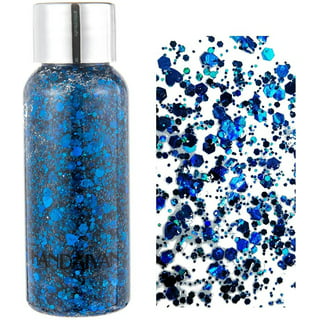 Felirenzacia 60ml Glitter Spray for Hair and Body Glitter Powder Spray Nightclub Party Body Glitter Spray Stage Make, Size: 60 mL, Blue