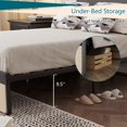 thumbnail image 4 of GloryStar Full Size Upholstered Platform Bed Frame with Headboard & 2 Storage Drawers, Full Mattress Foundation with Steel Slats Support, No Box Spring Needed, Easy Assembly, Grey, 4 of 8