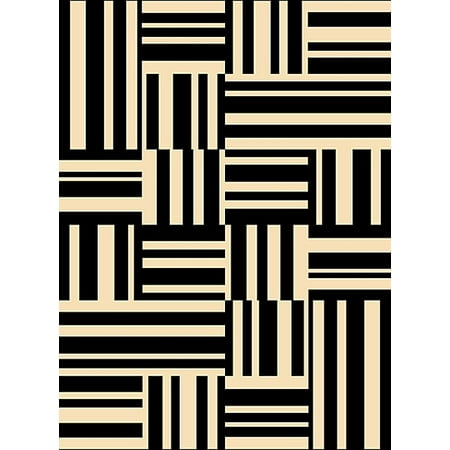 - Creative Home Modern Tempo Area Rugs - 1279-98 Contemporary Stripes Lines Squares Rug 5' 3