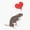 1pcs, variant on Rat With Heart Balloon Animal Love Sticker