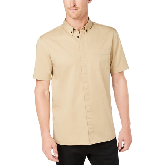 Camisa de sarga con botones DKNY para hombre beige XX-Large