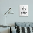 thumbnail image 5 of Stupell Industries Keep Calm and Hunker Down Stay Home Sign Framed Wall Art Design by Lettered and Lined, 16" x 20", Gray Framed, 5 of 5