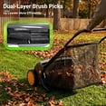 thumbnail image 6 of 21" Push Lawn Sweeper with 103L Mesh Collection Hopper Bag, 200L Leaf Bag, Leaf and Grass Collector with 4 Adjustable Heights, Steel Frame & Rubber Wheels, 6 of 8