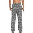 thumbnail image 4 of FREEAMG Gray Paws Pajama Pants for Men, Men's Separate Bottoms, Pure Cotton Comfortable Lounge Pants for Men（319）, 4 of 7