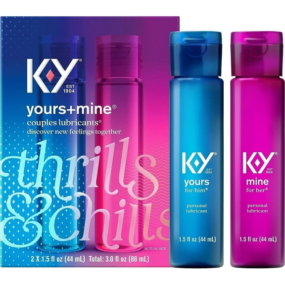K-Y Yours & Mine Couples Lubricant, 3 fl oz, Lubricant and Intimate Gel