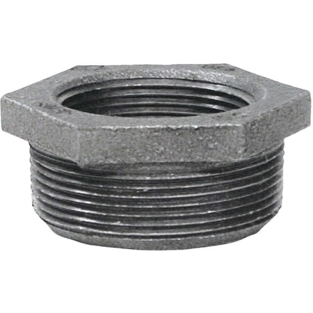 Anvil 8700129854 Cast Iron Pipe Fitting Hex Bushing 2 NPT Male x 1 NPT Female Black Finish