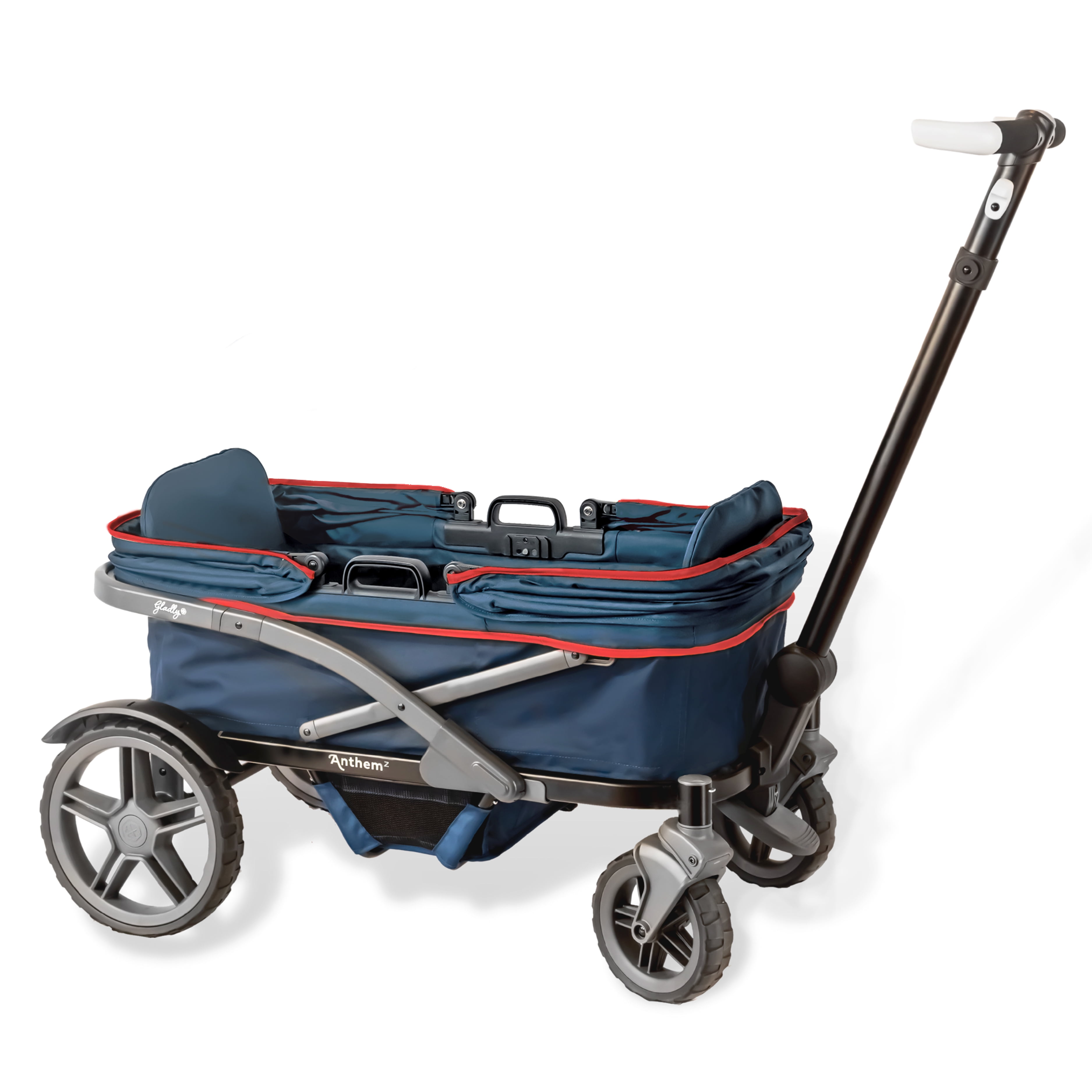 Gladly Family AnthemZ All-Terrain 2-Seater Wagon Stroller, Foldable, Wild Berry, 42 lbs., Adult Usage