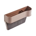 thumbnail image 4 of Organizador para espacio de asiento de coche, caja de almacenamiento con portavasos, organizador entre asientos, accesorios de Interior de coche, orga marrón, 4 of 8
