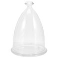 thumbnail image 1 of Glass Clear Display Dome with Base Valentine Preserved Flower Glass Dome Cover, 1 of 6