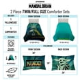 thumbnail image 3 of Star Wars Mandalorian Starfighter Kids 2-Piece Twin/Full Reversible Comforter Set, Microfiber, Green & Blue, Disney, 3 of 9