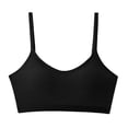 thumbnail image 1 of B91xZ Minimizer Bras for Women Shirred Front Racerback Sports Bra,Black L, 1 of 4