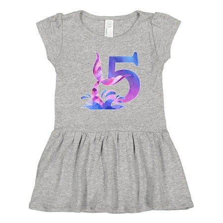 

Inktastic 5th Birthday Mermaid Tail Gift Toddler Girl Dress