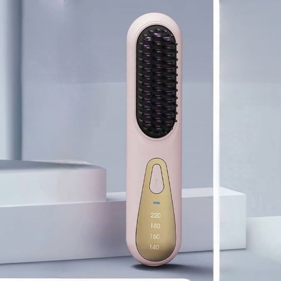 Cordless Hair Straightener Brush, Ionic Volumizing Styler, Root Lift Technology, Rechargeable Comb