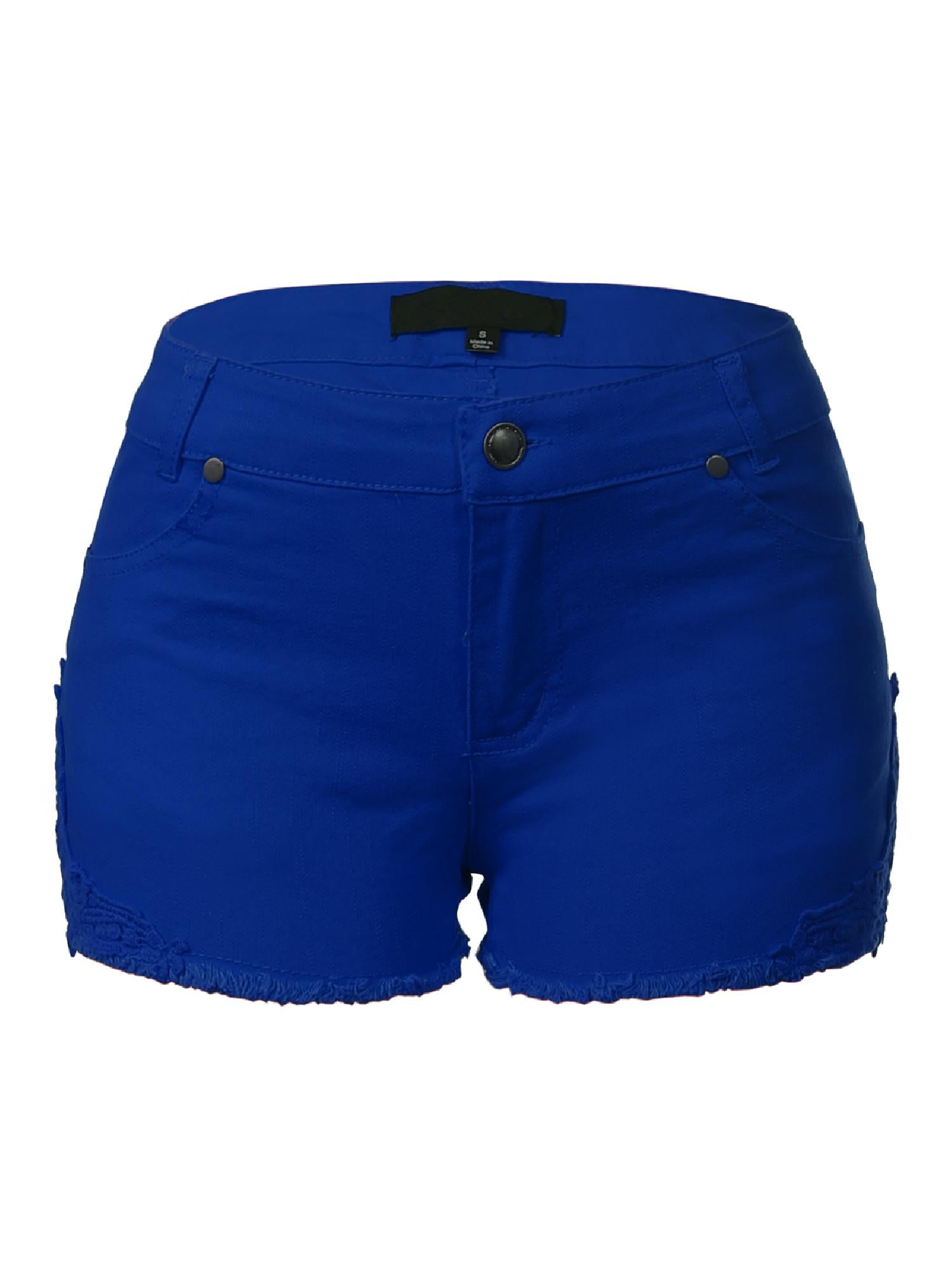 blue jean shorts with holes