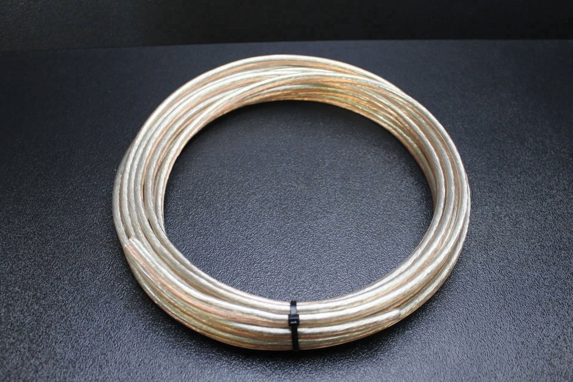 10 Gauge Clear Speaker Wire Per 10 Ft Awg Cable Power Ground Stranded Home Car