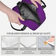 thumbnail image 3 of Fuzoiu Purple Print Insulated Lunch Bag for Women Men Large Reusable Lunch Box Adult Leakproof Portable Cooler Tote Bags for Work Picnic, 3 of 7