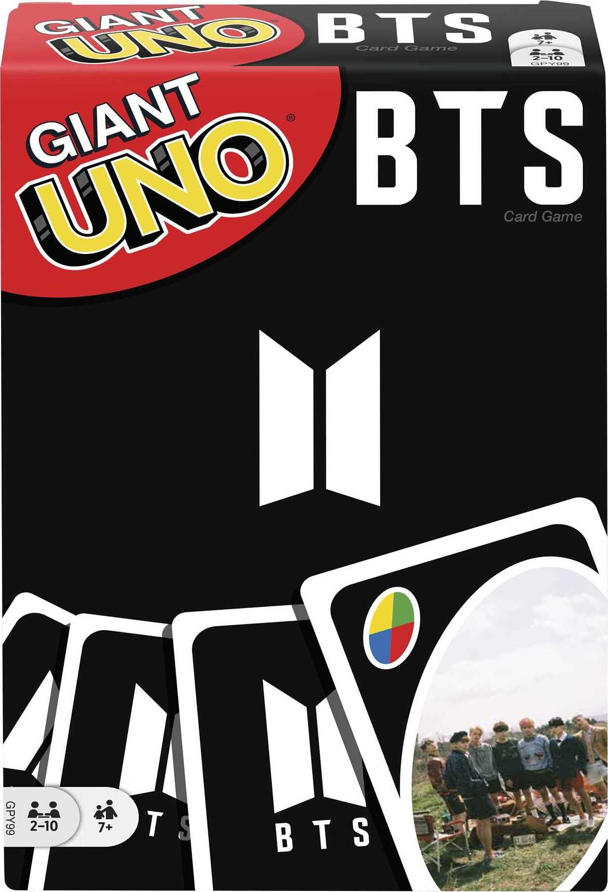 Giant UNO BTS Card Game with 108 Cards for 7 Year Olds & Up