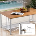thumbnail image 5 of PARKWELL Outdoor Rectangular Dining Table,Patio Heavy-Duty Metal Frame Table with Polywood Top,Waterproof, Sunproof, Rust-Resistant for Porch Balcony Backyard,White, 5 of 7