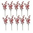 thumbnail image 1 of CIMAXIC 10 Pcs Branches de Cerisier à Bulles Simulation Décoration de Soirée de Noël (Rouge), 9.84"X2.76"X0.2 Pouces, 1 of 4