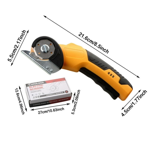 Ltdhehe Cordless Universal Cutter Scissors Cardboard Cutter Cutter Self Sharpening Cuts Leather PVC Carpets Cardboard & More