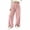 Pink, variant on Womens Pants Baeitkot High Waisted Side Slit Plush Trousers with Pockets for Trendy Winter Streetwear