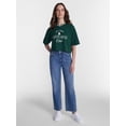 thumbnail image 2 of Peanuts Women's Snoopy French Terry Varsity Graphic Tee with Short Sleeves, Sizes XXS-XXL, 2 of 5