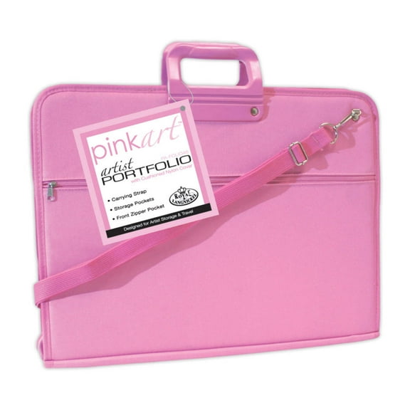PA-FOLIO46 | Pink Cushioned Nylon Artist Portfolio Travel Case