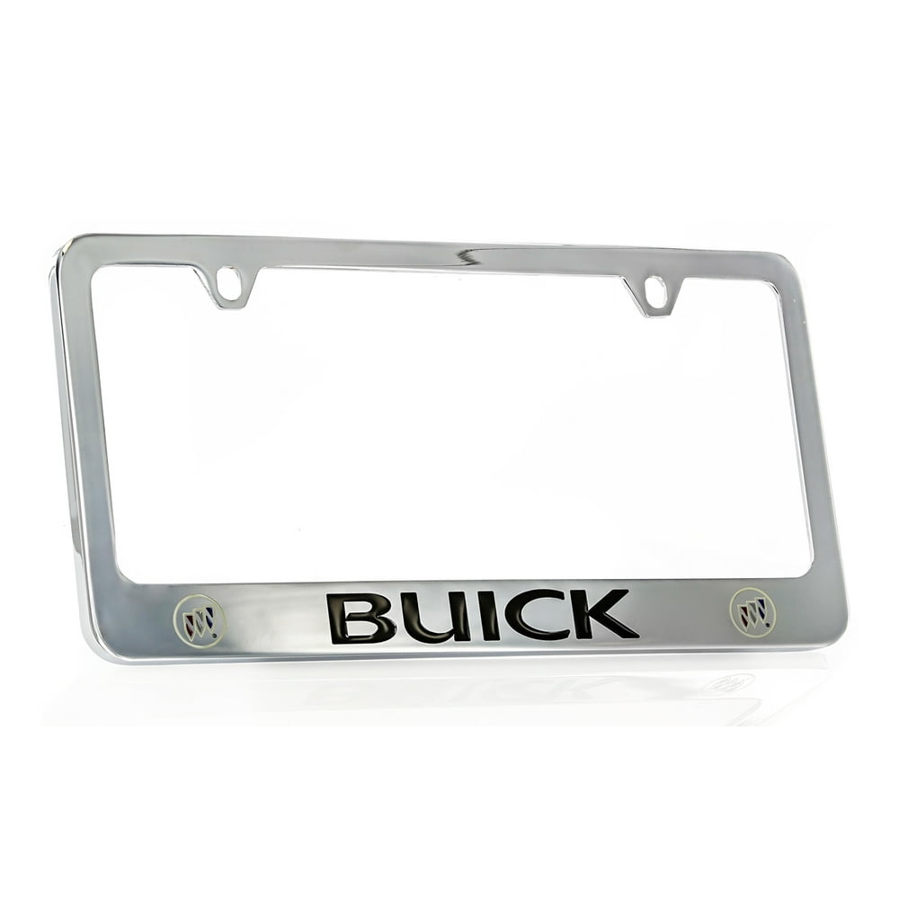 Buick 19802001 Logo Chrome Plated Brass License Plate Frame