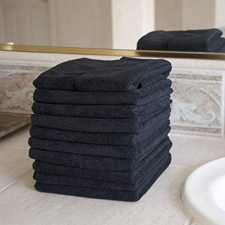 Salon Care Black Microfiber Towels, Women's, Size: One Size