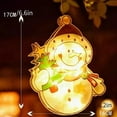 thumbnail image 5 of Window Christmas Lights Decorations, Battery Operated with Suction Cup Hook Hanging LED Light for Xmas Window Decoration Glass Wall Indoor Decor, Snow Men, 5 of 7