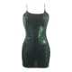 thumbnail image 4 of Gibobby Vestido de fiesta para mujer Vestido ajustado de lentejuelas para mujer con diseño sin espalda perfecto para discotecas(Verde,XL), 4 of 5