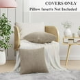 thumbnail image 5 of decorUhome 16x16 Decorative Throw Pillow Covers Set of 2 Chenille Couch Pillow Covers for Sofa Living Room Khaki, 5 of 10