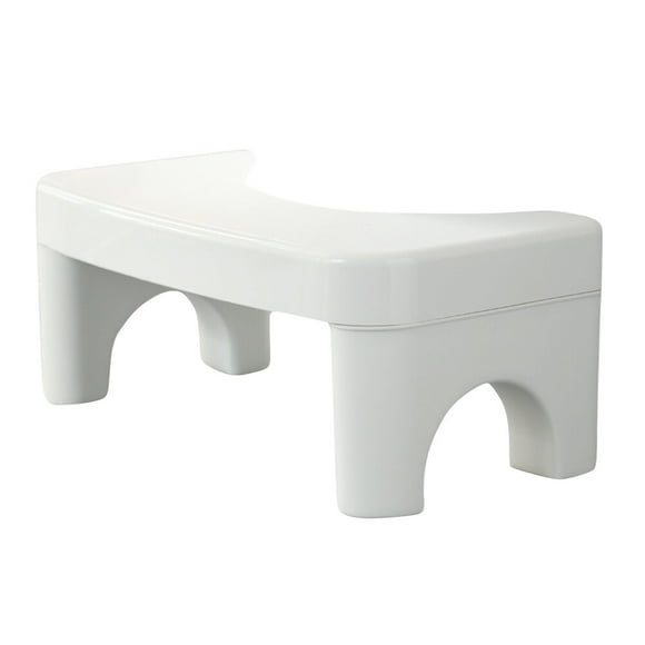 Miangastore 1Pcs Tabouret de Toilette Stable PP Blanc Tabouret de Salle de Bain Portable pour Adultes