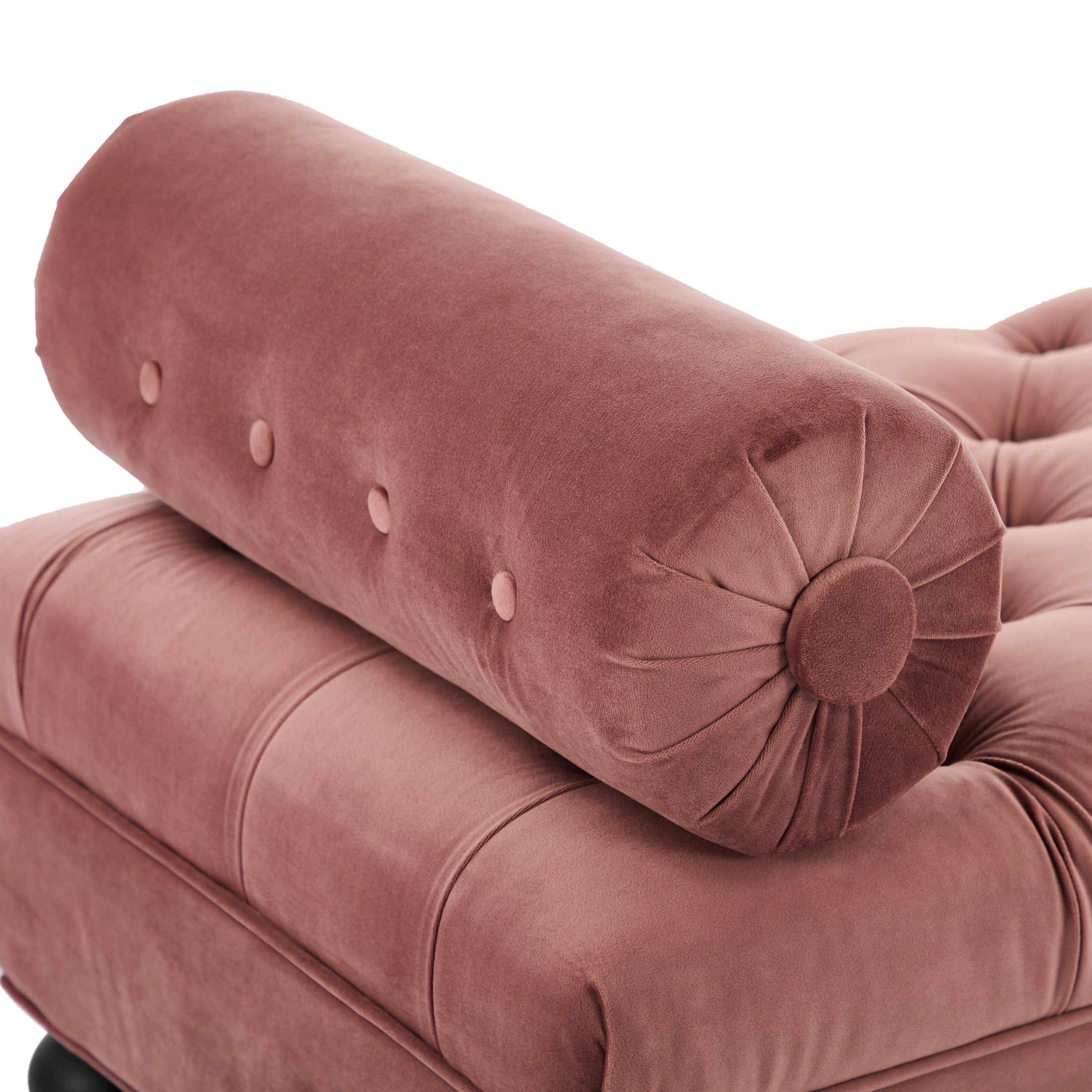 Christopher Knight Home 60" Modern Velvet Upholstered Bench with 2 Detachable Pillows, Comfy Ottoman, Pink