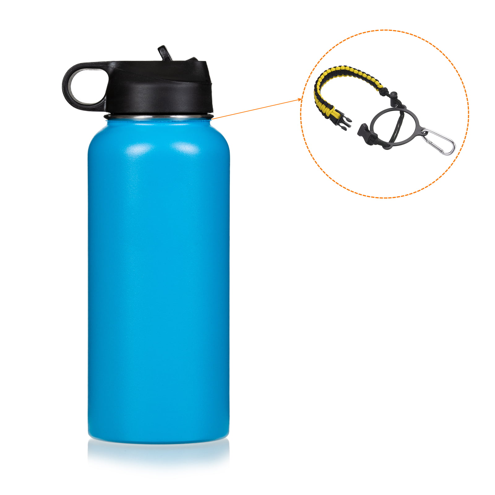 💧Carabiner Water Bottle Sling, Paracord Water Bottle Holder