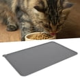 thumbnail image 4 of Pet Feeding Mat, Foldable Prevent Slipping Pet Bowl Mat Silicone Raised Edges Easy To Clean Waterproof  For Cat Black,Grey, 4 of 8