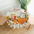 thumbnail image 2 of Fall Round Tablecloth 60 Inch Thanksgiving Tablecloth Waterproof Polyester Washable Table Cover with Autumn Leaf and Pumpkin Pattern Table Cloth for Kitchen Dining Room Picnic Patio Party, 2 of 6