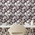 thumbnail image 2 of Ambesonne Flowers Boho Peel & Stick Wallpaper for Home, Simple Nasturtium Art, 13"x36", White Taupe Grey Redwood, 2 of 5