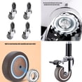 thumbnail image 2 of TIERPOP 4Pcs Furniture Swivels Casters Rubber Wheel Furniture Square Tube Universals Wheel Quiet Brake Caster Enduring, 2 of 15