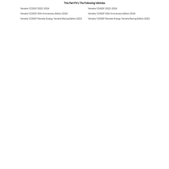 TUSK Motorcycle Spoke Kit - Rear 19" Silver Spoke/Silver Nipple for Yamaha YZ450F Monster Energy Yamaha Racing Edition 2023