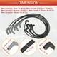 thumbnail image 3 of Cables de bobina de bujía de automóvil Unique Bargains de 7 mm para Ford Ranger 2001-2003 para Mazda B3000 No.AJ0318100 - Paquete de 6, 3 of 7