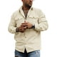 thumbnail image 2 of Camisa de pana para hombre, camisa informal de manga larga, chaqueta de hombre, camisa de corte regular con botones y bolsillo con solapa, 2 of 5