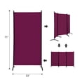 thumbnail image 4 of Grezone Large Folding Panel Portable Stand Room dividers Privacy Screen for Bedroom Dining Room Screens Curtains Partition Home Office Dorm Separation (Red, Three Panel), 4 of 8