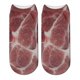 thumbnail image 1 of Calcetines de carne con impresión digital 3D, 1 par de calcetines cortos de carne de res y cerdo, calcetines divertidos de simulación, unisex para hombres, mujeres, adolescentes,, 1 of 1