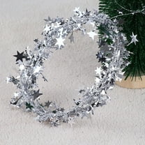 24.6 FT Star Christmas Metallic Garland Wired Garland Decoration for Christmas Tree Home Wedding Birthday Party New Year DIY Decor