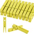 thumbnail image 1 of Paquete de 30 pinzas de colores de madera, 2.8 pulgadas/72 mm, pinzas coloridas para colgar ropa/manualidades [Amarillo], 1 of 1