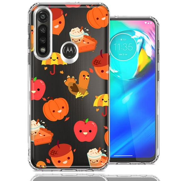 MUNDAZE For Motorola Moto G Power Thanksgiving Autumn Fall Design Double Layer Phone Case Cover